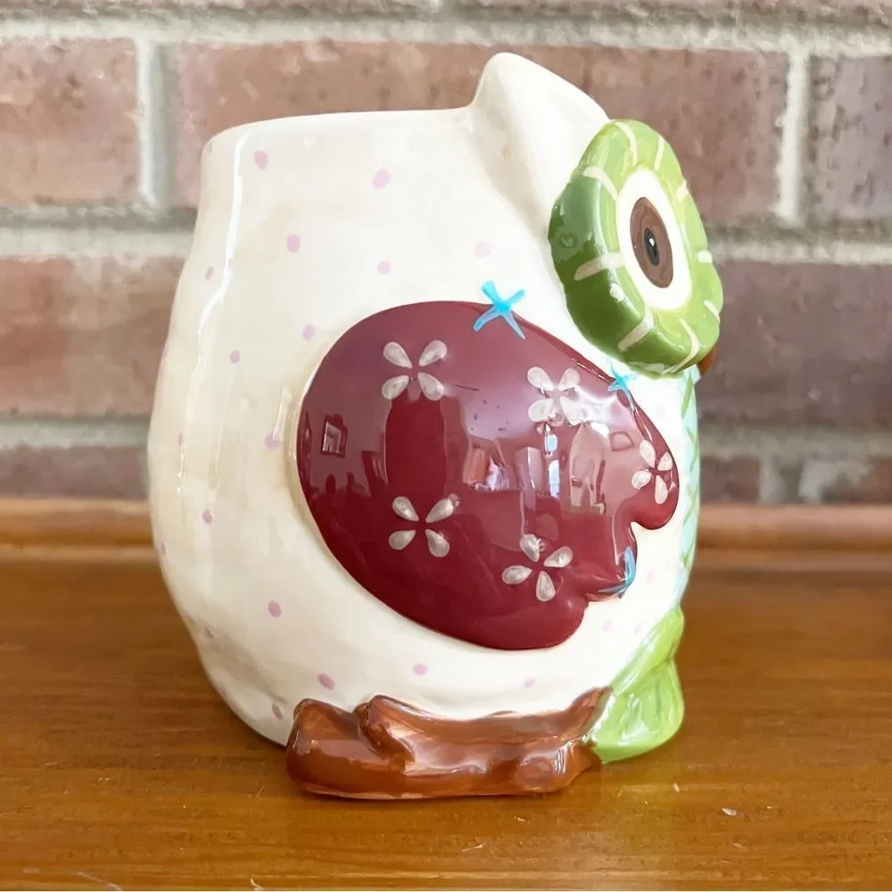 Pier 1 Imports Olli Owl 3D Coffee Mug Hand Painted